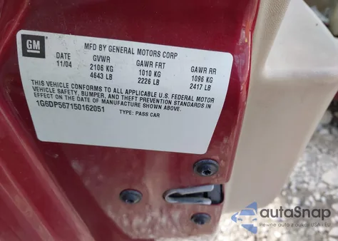 2005 Cadillac Cts Standard from USA, damaged, VIN 1G6DP567150162051